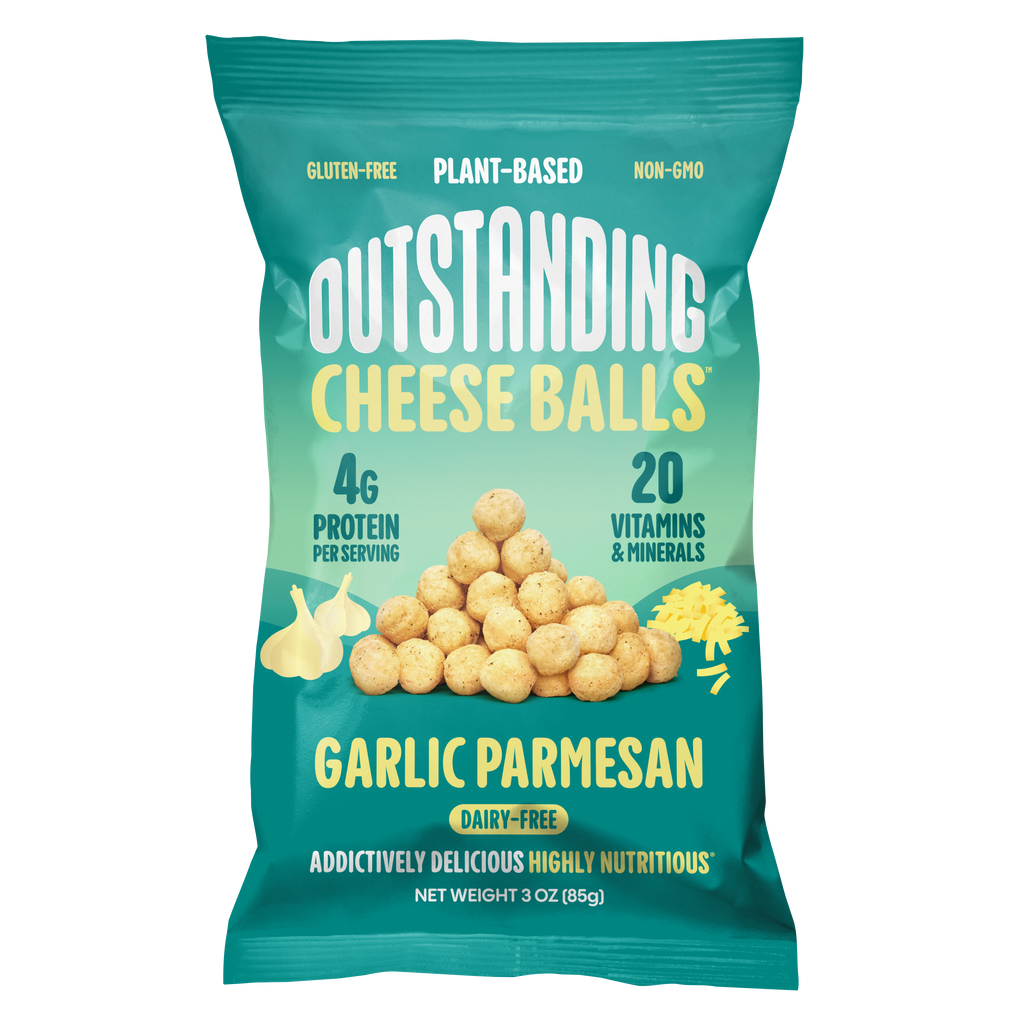Outstanding Cheese Balls - Garlic Parmesan / Full Size 3oz / 3 Pack